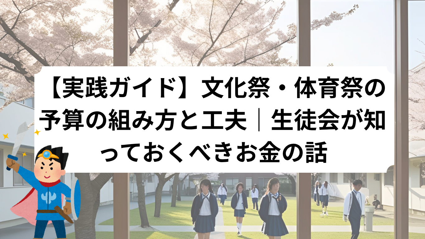 【実践ガイド】文化祭・体育祭の予算の組み方と工夫｜生徒会が知っておくべきお金の話